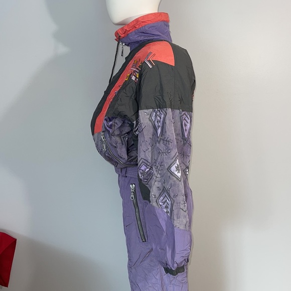 Vintage 80s 90s Canyon Aztec One Piece Ski Suit - Picture 12 of 16